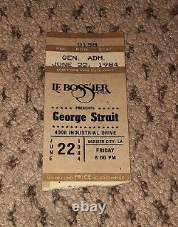George Strait Signed 1984 Concert Ticket Stub Autograph Jsa Loa Vintage Country