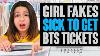 Girl Fakes Sick To Get Bts Tickets Surprise Ending With Bts Member