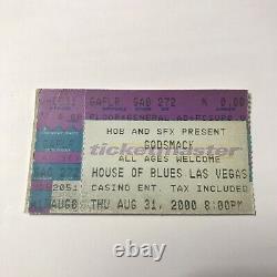 Godsmack House Of Blues Las Vegas Concert Ticket Stub Vintage August 31 2000