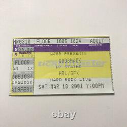 Godsmack Staind Hard Rock Live HRL Concert Ticket Stub Vintage March 10 2001