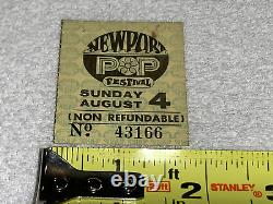 Grateful Dead 1968 Newport Pop Festival Original Concert Ticket Stub Costa Rock