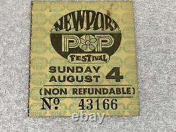 Grateful Dead 1968 Newport Pop Festival Original Concert Ticket Stub Costa Rock