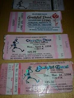 Grateful Dead (31) Concert Mail Order Ticket Stubs LOT 1992-1995 WOW