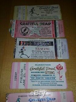 Grateful Dead (31) Concert Mail Order Ticket Stubs LOT 1992-1995 WOW