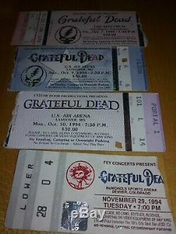 Grateful Dead (31) Concert Mail Order Ticket Stubs LOT 1992-1995 WOW