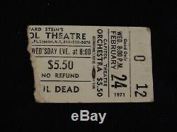 Grateful Dead Concert Ticket Stub Capitol Theatre Port Chester Ny 2/24/71