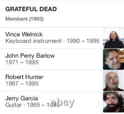 Grateful Dead Concert Ticket Stub July 29 1994 Buckeye Lake Ohio With Photo