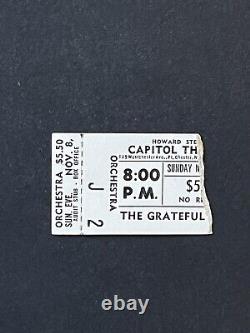 Grateful Dead Concert Ticket Stub, November, 1970 Capitol Theater NY