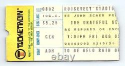 Grateful Dead Concert Ticket Stub Roosevelt Stadium New Jersey August 6 1974