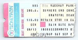 Grateful Dead Concert Ticket Stub September 3 1977 Englishtown New Jersey