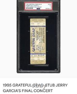 Grateful Dead Jerry Garcia Final Concert Ticket Stub 1995? Chicago 7/9/95 Psa 3