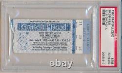 Grateful Dead Jerry Garcia GDTS Issued Ticket Stub Chicago Concert 7/8/1995 PSA