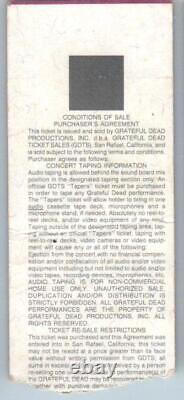 Grateful Dead Mail Away Concert Ticket Stub July 6 1995 St. Louis Missouri