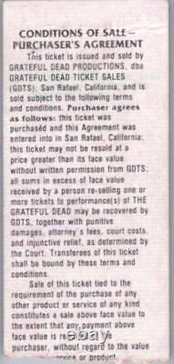 Grateful Dead Mail Away Concert Ticket Stub July 8 1995 Soldier Field Chicago