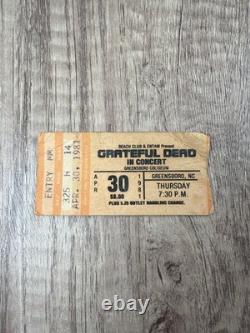 Grateful Dead Ticket Stub 04/30/1981 Greensboro NC Coliseum Garcia Weir RARE