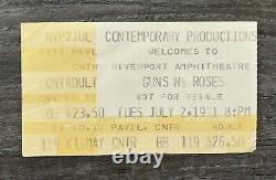 Guns N' Roses Axl Rose Rocket Queen Riot Ticket Stub Riverport Concert 7/2/91