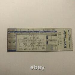 Guns N Roses First Union Center Concert Ticket Stub Vintage December 2002