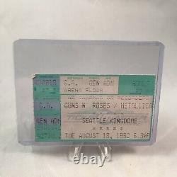 Guns N Roses Metallica Seattle WA Concert Ticket Stub Vintage August 18 1992