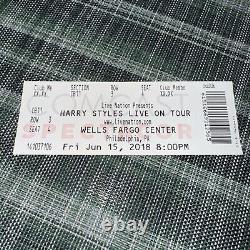 HARRY STYLES Full Concert Ticket Stub PHILLY 6/15/2018 One Direction