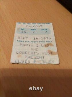 HTF Rare Elvis St Louis MO September 10 1970 Concert Ticket Stub Kiel auditorium
