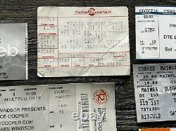 Hard Rock Hair Metal Ticket Stub 31pc Lot Collection MICHIGAN Area Concert Tour