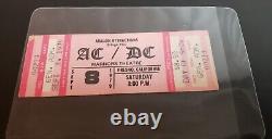 Highway To Hell AC/DC Concert Original Vintage Ticket Stub 1979 Fresno, CA