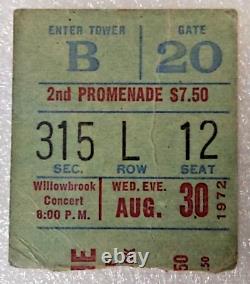 Historic John Lennon 1972 Willowbrook Benefit Concert Ticket Stub M. S. G