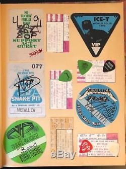 Huge Lot Of Concert Ticket Stubs, Backstage Passes, Guitar Picks & Autographs