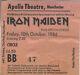 Iron Maiden 1986 Concert Ticket Stub Apollo Theatre Manchester Uk