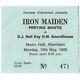 Iron Maiden Concert Ticket Stub Aberdeen Scotland Uk 5/19/80 Paul D'iano Rare