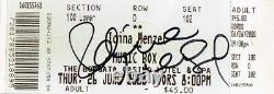 Idina Menzel SIGNED Concert Ticket Stub Rent Wicked If/Then Elphaba Frozen COA