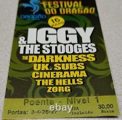 Iggy Pop MEGA RARE Vintage Concert Ticket in Portugal (NEVER USED)
