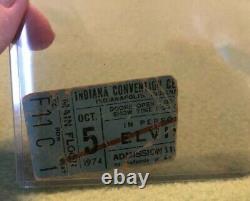 Indiana Convention Center Elvis 1974 Concert Ticket Stub