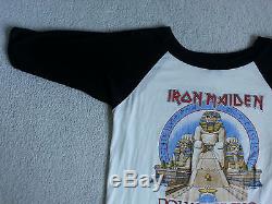 Iron Maiden Powerslave Tour Concert T-Shirt XL With Ticket Stub No Flaws