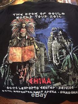 Iron Maiden Shanghai China Concert Shirt With Ticket Stub Unworn Mint & Postcard