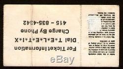 JERRY GARCIA Concert Ticket Stub 4-23-1979 RECONSTRUCTION Grateful Dead RARE