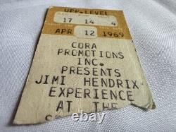JIMI HENDRIX 1969 Original CONCERT TICKET STUB Philadelphia Spectrum