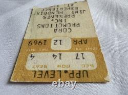 JIMI HENDRIX 1969 Original CONCERT TICKET STUB Philadelphia Spectrum