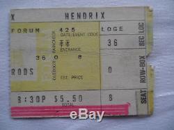 JIMI HENDRIX 1969 Original CONCERT Ticket STUB Los Angeles Forum