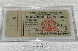 JIMI HENDRIX ATLANTA INTERNATIONAL POP FESTIVAL 1970 CONCERT TICKET Ephemera