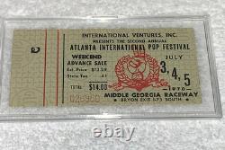 JIMI HENDRIX ATLANTA INTERNATIONAL POP FESTIVAL 1970 CONCERT TICKET Ephemera