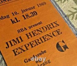 JIMI HENDRIX EXPERIENCE original 1969 concert ticket stub Jethro Tull Denmark