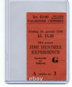 JIMI HENDRIX EXPERIENCE original 1969 concert ticket stub Jethro Tull Denmark