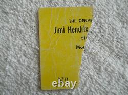 JIMI HENDRIX Original 1968 CONCERT TICKET STUB Denver, CO