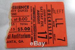 JIMI HENDRIX Original 1968 CONCERT Ticket STUB Atlanta, GA