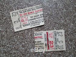 JIMI HENDRIX Original Concert Ticket Stub Pair Aug. 23, 1968 Singer Bowl
