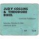 Judy Collins & Theodore Bikel Concert Ticket Stub Hanover Nh 10/8/66 Dartmouth