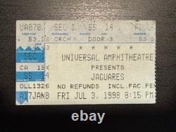 Jaguares Concert Ticket Stub Universal Amphitheatre July 3, 1998 Rock en español