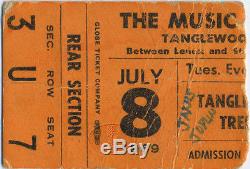 Janis Joplin 1969 Concert Ticket Stub Tangelwood pre-Woodstock
