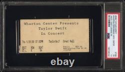 January 31, 2008 Taylor Swift Concert Ticket Stub PSA 1.5 Wharton Center